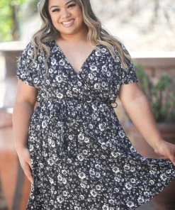 Boutique Simplified Temptations Strong Surplice Dress