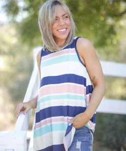 Boutique Simplified California Girl Sleeveless Top