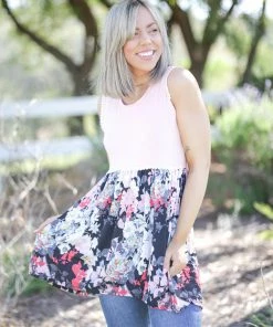 Boutique Simplified Peach Daiquiri Tunic Apparel