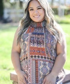 Boutique Simplified My Sharona Halter Top 3X