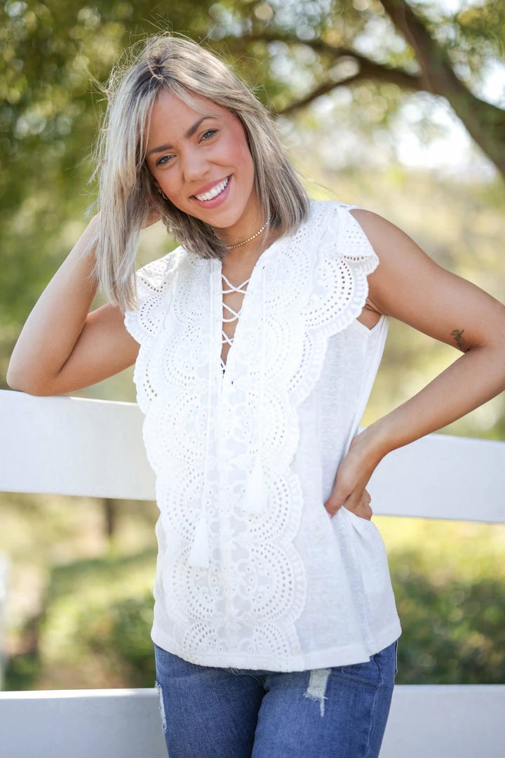 Boutique Simplified Addicted To You Eyelet Lace Top 3X 3 Boutique Simplified Addicted To You Eyelet Lace Top 3X