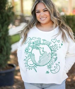 Boutique Simplified Save The Earth Pullover