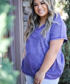 Boutique Simplified Purple Rain Short Sleeve