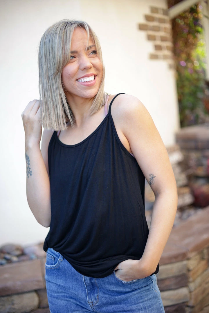 Boutique Simplified Blacked Out Cami Tank 1 Boutique Simplified Blacked Out Cami Tank