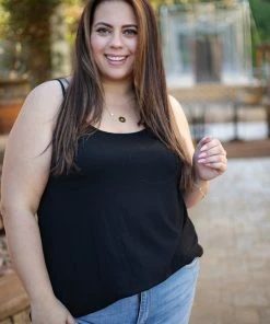 Boutique Simplified Blacked Out Cami Tank