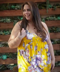 Boutique Simplified Baileys Babe Yellow Babydoll 1X