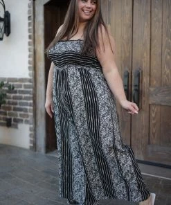 Boutique Simplified Floral Tracks Jumpsuit