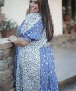 Boutique Simplified Blue Birds Fly - Dress 7 Boutique Simplified Blue Birds Fly - Dress