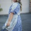 Boutique Simplified Blue Birds Fly - Dress