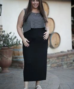 Boutique Simplified Unleash Your Beauty - Striped Maxi 3X