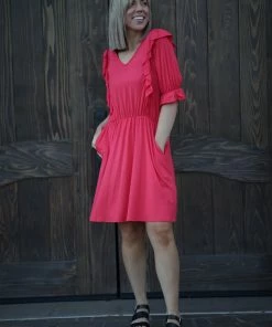 Boutique Simplified Define Excellence Ruffled Dress
