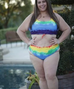 Boutique Simplified Over The Rainbow Swim Set Athletic + Leggings + Sets