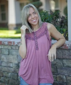 Boutique Simplified Twilight Berry Sleeveless Top 3X