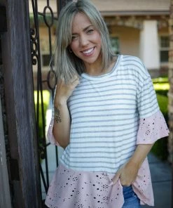 Boutique Simplified Floral Flutters Bell Sleeve