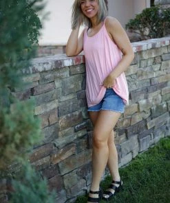 Boutique Simplified Totally Blushed Cami Tank