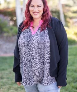 Boutique Simplified Blazer Of Glory - Black