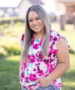 Boutique Simplified Vivacity For Life Flutter Sleeve