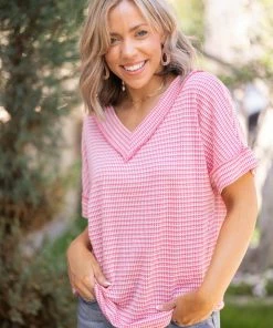 Boutique Simplified Groovy Knit Short Sleeve