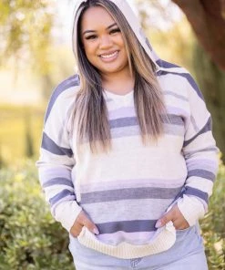 Boutique Simplified Sweet Lavender Hoodie Tops