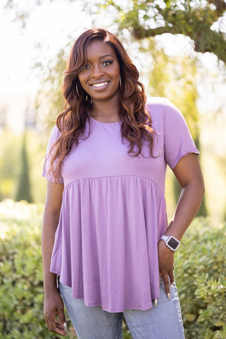 Boutique Simplified Be My Baby-Doll In Dusty Lavender 4 Boutique Simplified Be My Baby-Doll In Dusty Lavender