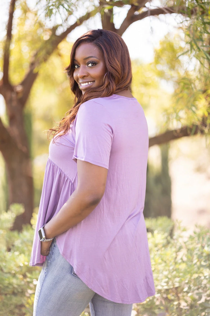 Boutique Simplified Be My Baby-Doll In Dusty Lavender 5 Boutique Simplified Be My Baby-Doll In Dusty Lavender