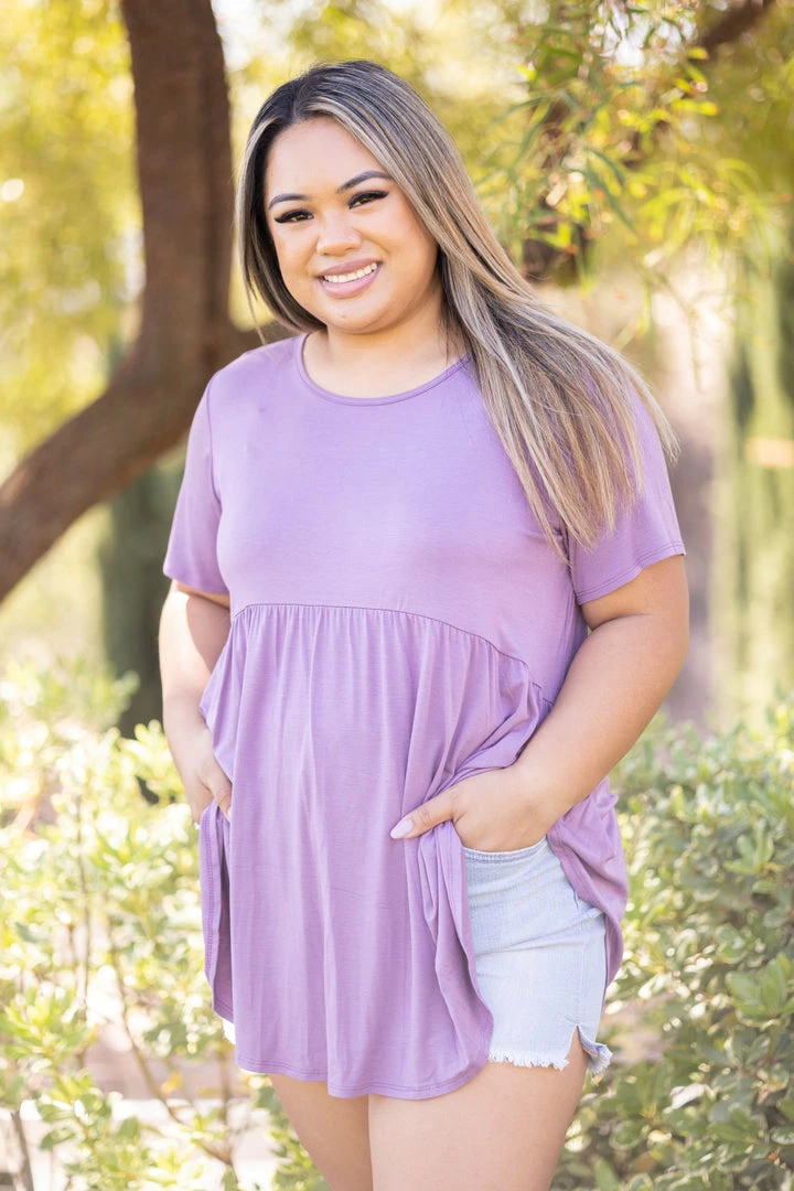 Boutique Simplified Be My Baby-Doll In Dusty Lavender 2 Boutique Simplified Be My Baby-Doll In Dusty Lavender