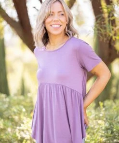 Boutique Simplified Be My Baby-Doll In Dusty Lavender