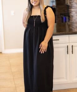Boutique Simplified Amazed By You Black Maxi Dress Apparel