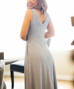 Boutique Simplified Feel Your Touch Silver Dress Apparel