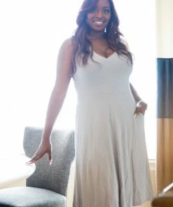 Boutique Simplified Feel Your Touch Silver Dress Apparel