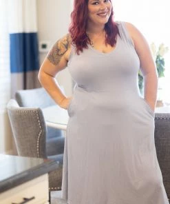 Boutique Simplified Feel Your Touch Silver Dress Apparel