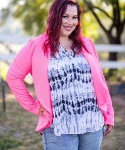 Boutique Simplified Blazer Of Glory - Hot Pink (GHG-M)