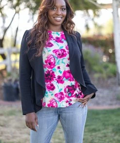 Boutique Simplified Blazer Of Glory - Black