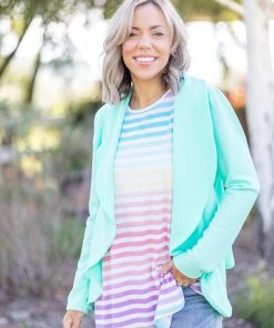 Boutique Simplified Blazer Of Glory - Mint