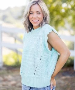 Boutique Simplified We're Mint To Be Sleeveless Top Apparel