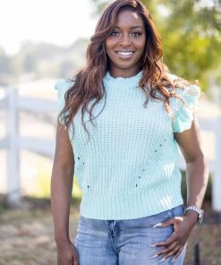 Boutique Simplified We're Mint To Be Sleeveless Top Apparel