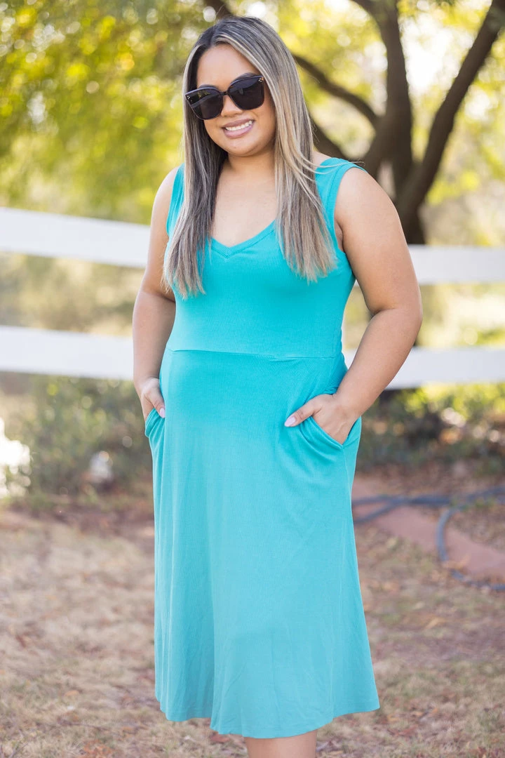 Boutique Simplified Feel Your Touch Teal Dress Apparel 3 Boutique Simplified Feel Your Touch Teal Dress Apparel