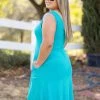 Boutique Simplified Feel Your Touch Teal Dress Apparel