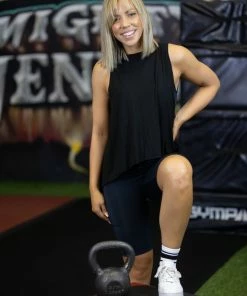 Boutique Simplified Apparel Totally Balanced Black Tank