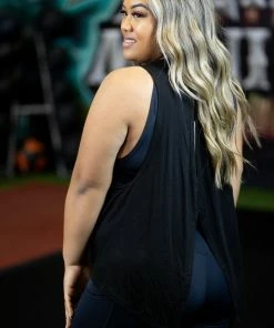 Boutique Simplified Apparel Totally Balanced Black Tank