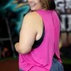 Boutique Simplified Apparel Totally Balanced Fuchsia Tank