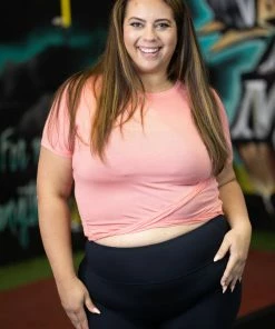 Boutique Simplified Apparel Havin' Fun Crop Top - Coral