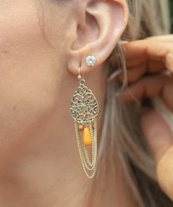 Boutique Simplified Apparel Mystic Sands Chain Drop Earrings