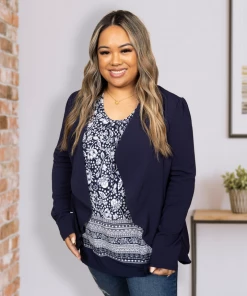 Boutique Simplified Blazer Of Glory - Navy (GHG-S) 9 Boutique Simplified Blazer Of Glory - Navy (GHG-S)