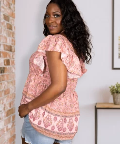 Boutique Simplified Venice Paisley Peplum Apparel