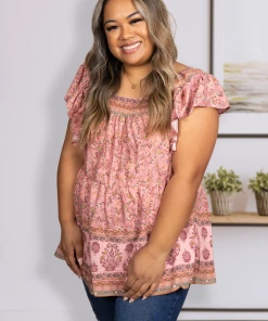 Boutique Simplified Venice Paisley Peplum (GHG-S) 5 Boutique Simplified Venice Paisley Peplum (GHG-S)