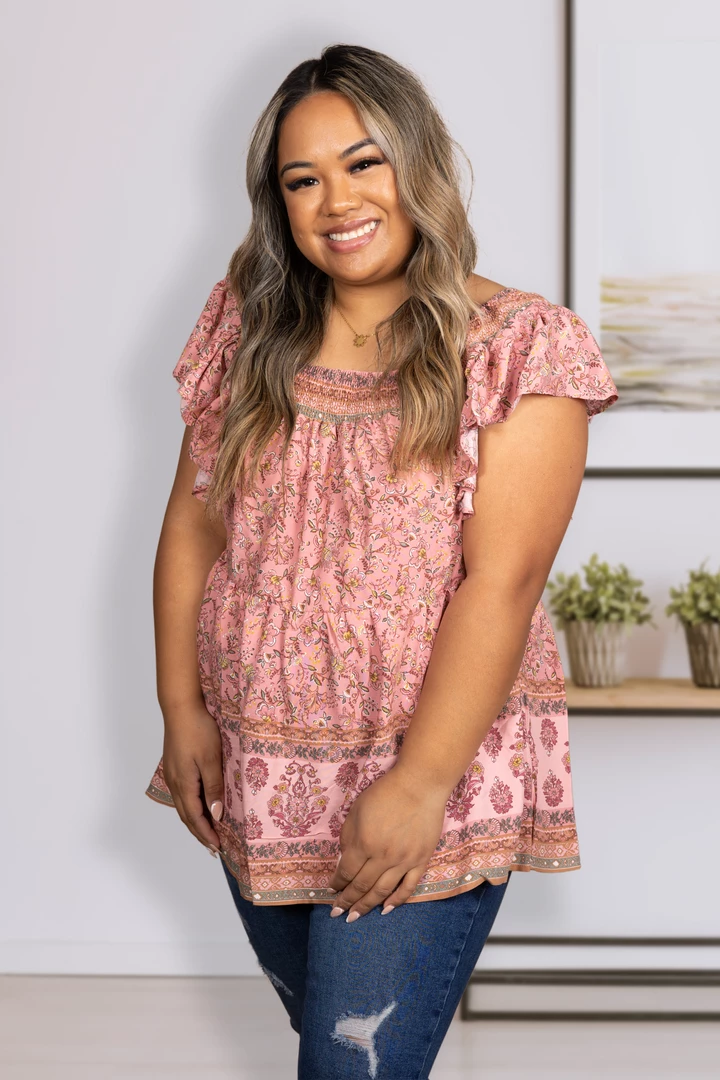 Boutique Simplified Venice Paisley Peplum (GHG-S) 3 Boutique Simplified Venice Paisley Peplum (GHG-S)