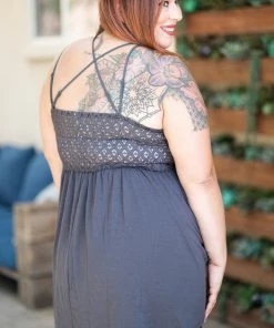 Boutique Simplified Complete Me Tunic - Charcoal