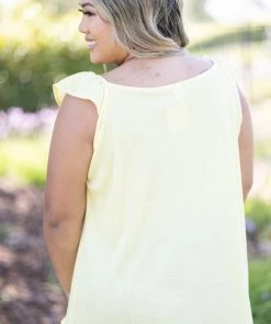 Boutique Simplified Sunshine Infusion Flutter Sleeve Apparel