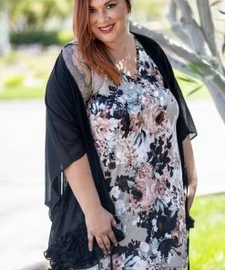 Boutique Simplified Apparel Perfectly Ruffled Kimono Cardigan